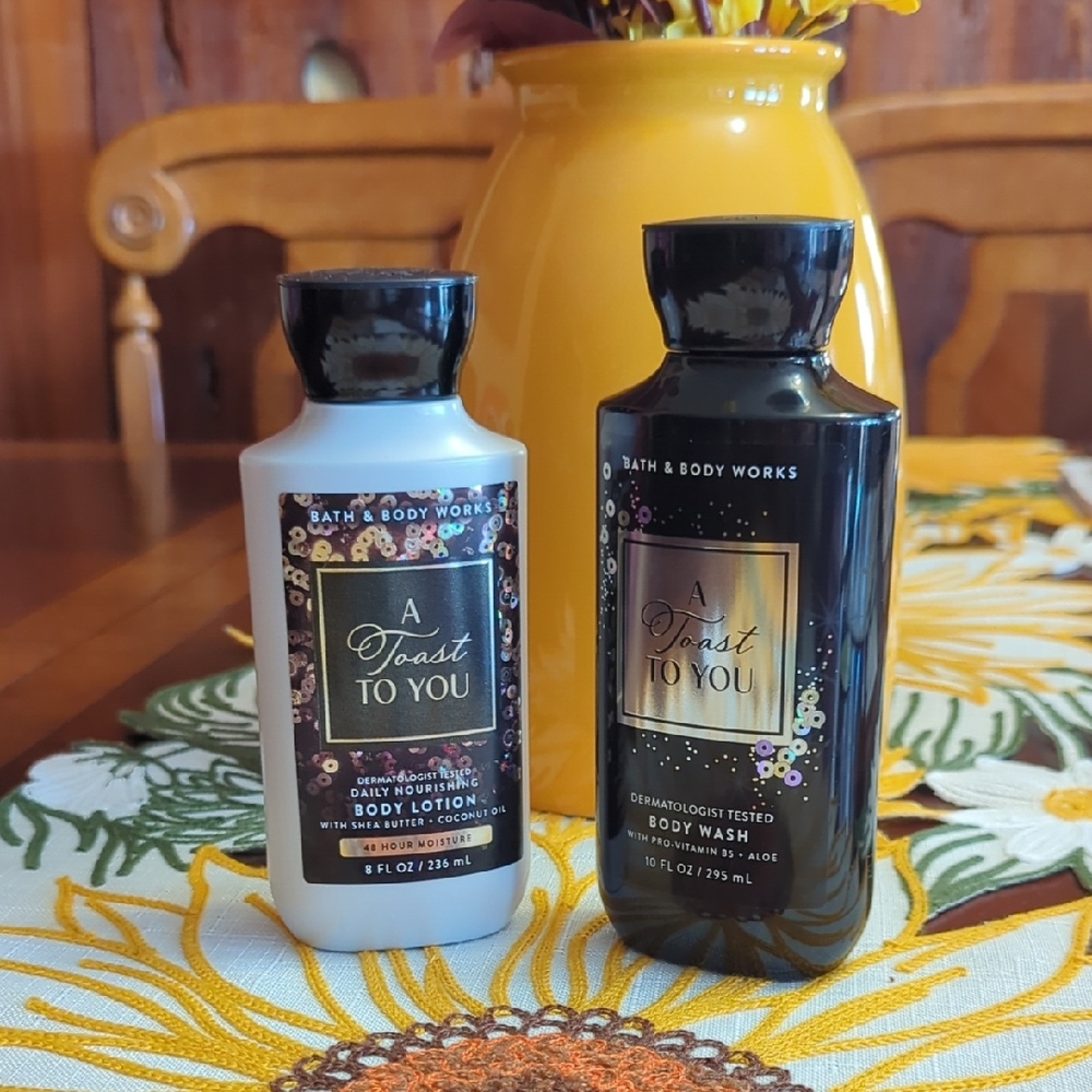 Brand New Bath & Body Works A Toast to You Body Wash - Black